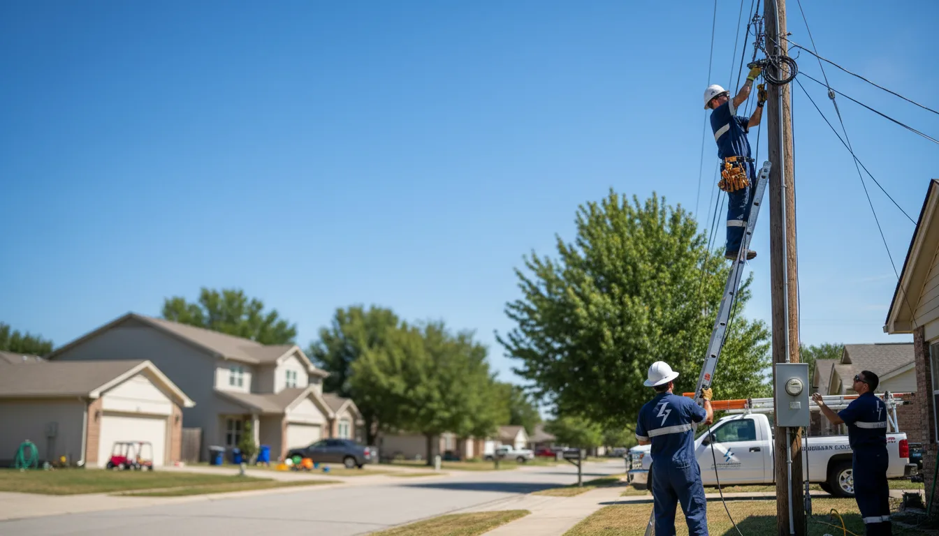 Residential electrician providing installation services in Como, TX